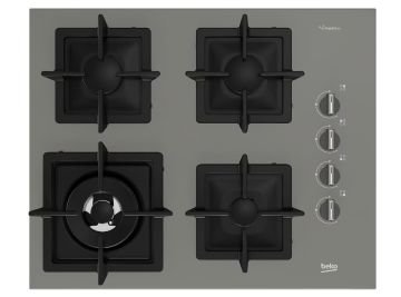 Beko BOCD K 6510 DWYG Gri Wok Gözlü Cam Ankastre Ocak